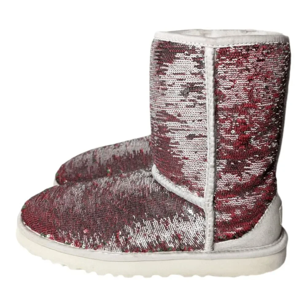 UGG Classic Short Sequin Winter Boot Size 7